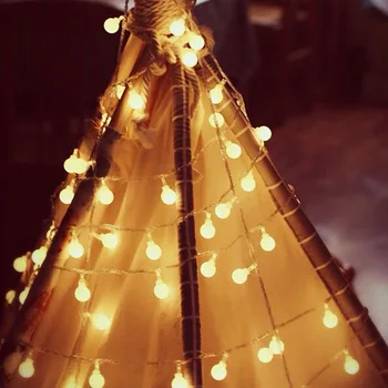 1,5 M 3M Božični Kroglice Niz Luči Venci LED Okraski Božič Okraski za Dom Novo Leto 2020 Dekor Noel Dodatki