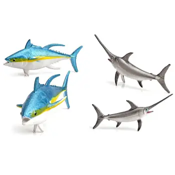10 KOS Morske Živali, morskega Psa Kita Ribe figuric Ocean Model Akvarij PVC Miniaturni Izobraževalne Igrače Za KidsToddlers
