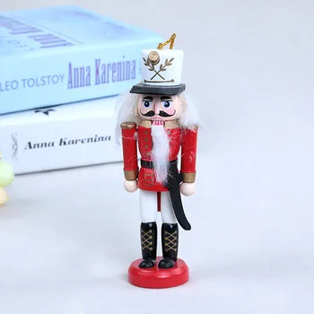12 cm, Leseni Nutcracker Vojaka Vesel Božič Okraski za Dom Okraski za novoletne jelke Novo Leto Dekor Otroci Lutka naključno