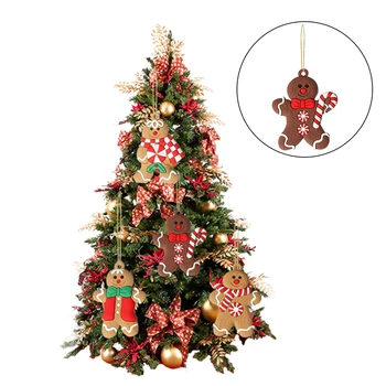 12Pcs Medenjaki Človek Božično Drevo Obesek Visi Xmas Tree Dekor Ornament 2021 2022 Najnovejši Hitra Dostava Srčkan Smešno Darilo Otrok