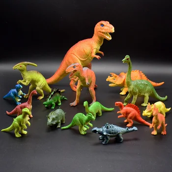 16pcs/Veliko Simulacije Tyrannosaurus Rex Dinozaver živali model številke opremo doma Figur otrok zbirka okraski