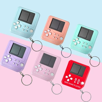 1PC Mini Klasična Igra Pralni Retro Nostalgično Konzolo Z Keychain Tetris Video Ročni Igralci Elektronske Igrače