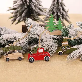 1pcs Merry Christmas Tree Okraski Okraski za Dom 2022 Božič Santa Claus Lesene Božično Drevo Igrače Darilo Novega Leta in Dekor