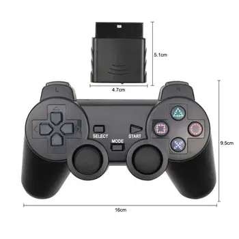 2.4 G Brezžični Krmilnik za Igre Prosojni Barvi Brezžični Gamepad Za Sony PS2 2.4 G Vibracije Controle Gamepad Igralna Opremo