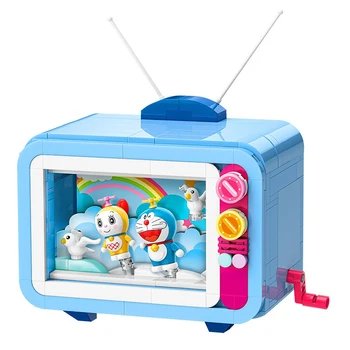 2021New Klasičnih Doraemon Serije Večfunkcijsko Avto Gradnik Kit Televizijski Model Moc Stavbe Modul otroška Igrača Darilo