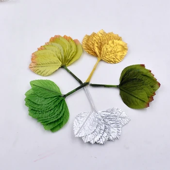 24Pcs 6 cm Svileni Listi Oblikujejo Ročno Fleurs Scrapbooking Umetne Rože Za DIY Poročno Dekoracijo Doma Needlework Dodatki