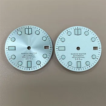 28.5 MM Enotni Koledar Watch Izbiranje Zelena Svetleča ročno uro Izbiranje za NH35/NH36 Watch Gibanja Sprememba Kompleti
