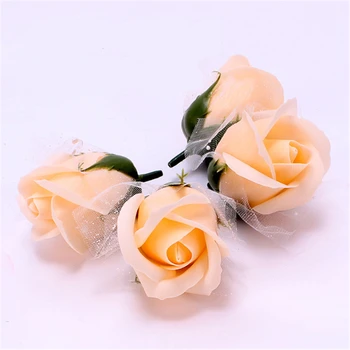 50Pcs Umetno Cvetje Rose Milo Cvetje Glavo Z Čipke Večno Cvetje, Poročni Valentine materinski Dan DIY Šopek Materiala