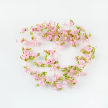 5M laksa Umetni Biseri Biseri Verige Garland Rose Cvetje Za Poroko Paty Poročni Šopek Cvetlični Okras Dobave