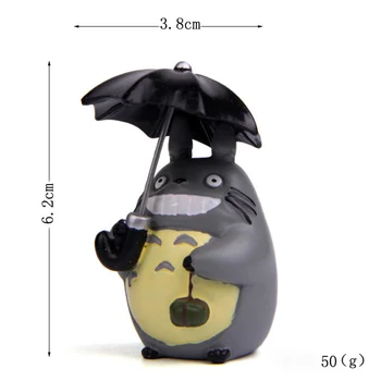 6 CM Mini Totoro figuric S Krovno Igrača Moj Sosed Totoro Figurens Lutke Juguete Darilo za Rojstni dan Stranka Dekor Modele Igrač