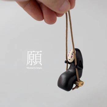 Anime Studio Ghibli Živahen Stran Ni Obraz Človeka, Model Igrače Hayao Miyazaki Swing Št Obraz Duha Mini Figuric Avto Dekoracijo