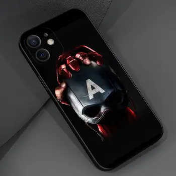 Avengers Marvel Captain America Primeru Za iPhone 13 12 11 Pro Max mehko ohišje Za iphone 11 12 Pro 13 Mini Kritje Fundas
