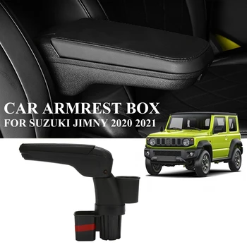 Avto Škatla za Shranjevanje, PU Usnje Centralne Armrest Polje za Suzuki Jimny JB64W JB74W 2020 2021 Notranja Oprema