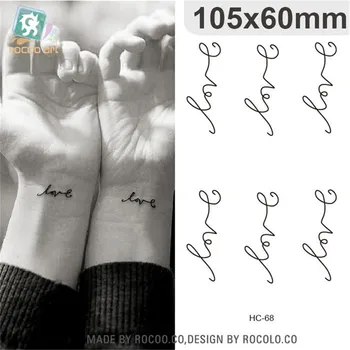 Body Art nepremočljiva začasne tetovaže papir za moške in ženske preprosto 3d ljubezen znak modela tattoo nalepka na Debelo HC1068