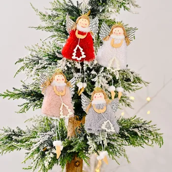 Božič Angel Doll Božično Drevo Okraski Visi Obesek Novo Leto 2022 Dekor Božič Okraski za Dom Navidad 2021