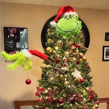 Božič Grinch Maske Vesel Božič Dekor za Dom 2021 Božični Okraski Božič Drevo Decor Darilo Novo Leto 2022 Navidad Noel