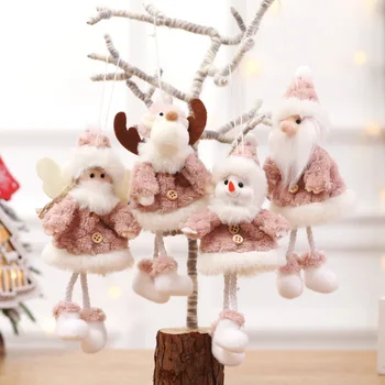 Božič Lepe Svile, Plišastih Angel Doll Xmas Tree Okraski Noel Novo Leto 2022 Božično Dekoracijo za Dom Božič Otroci Darila BR39