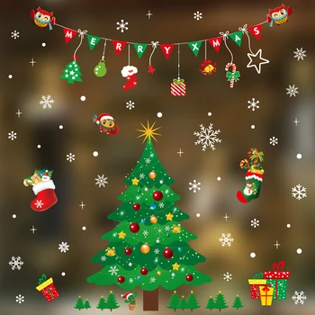 Božič Steno, Okno Božič Nalepke Božično Dekoracijo Za Dom 2020 Vesel Božič Okraski Božič Navidad Novo Leto 2021
