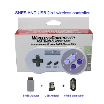 Brezžični Blazinice 2,4 GHZ Joypad Palčko Krmilnik za SNES Super Nintendo Classic MINI Konzolo za oddaljeno Dodatki