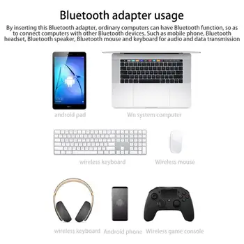 Brezžični USB Bluetooth 5.0 Tok Podatkov Oddajnik Stereo Glasbe, Audio Sprejemnik Ključ Za PC Slušalke, Tipkovnice, Zvočniki, Tiskalnik