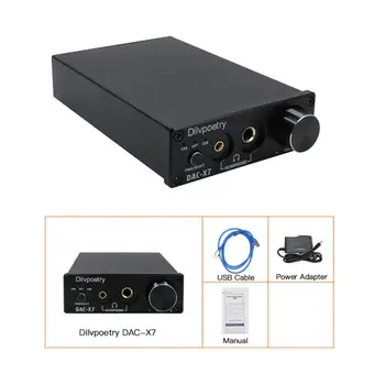 Dilvpoetry DAC-X7 Dekoder SA9123L+ESS9018K2M+TPA6120+LM49720+NE5532 Vlaken Koaksialni USB DAC 3,5 mm/6,5 mm vtič za slušalke