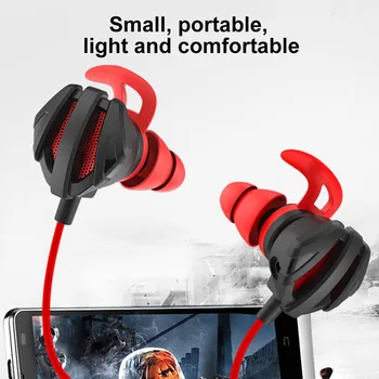 Dinamično Zmanjšanje Hrupa V Uho Žične Slušalke Gaming Slušalke z Dvojno Mikrofon zvočna Izolacija Slušalka Za PUBG CSGO PS4