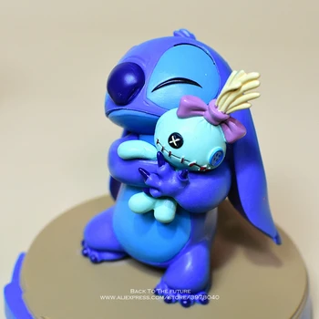 Disney Lilo & Stitch 12 cm mini lutka Dejanje Slika Držo Anime Dekoracijo Zbirka Figur toy model za darilo otrok