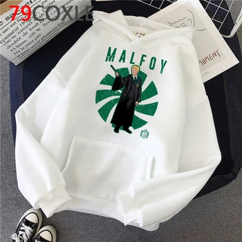 Draco Malfoy hoodies ženske 2020 y2k estetske natisnjeni ženska oblačila, trenirke Prevelik natisnjen