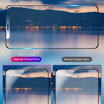 Funda de vidrio mate par iphone 13 12 11 pro max zaščitnik de pantalla templado par iphone xr XS max lente de vidrio