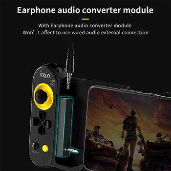 Ipega PG-9167 Bluetooth Gamepad Enojni/dvojni Ročaj Raztegljive Odstranljiv Regulator z 3,5 mm Slušalke Jack za Android iOS PC