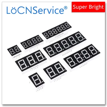 LoCNService 30PCS 0.28 Palčni Digitalni Cev LED Zaslon 3 Bit Rdeča Rumena Zelena Modra Bela Skupno Anodo / Katodo 7 Segment 0,28 palca