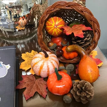 Mini Simulacije Umetno Bučna Borovih Storžkov Happy Halloween tabela Dekoracijo Prop Padec Pridelek Jeseni doma Zahvalni Stranka