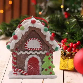 Miniaturni Medenjaki Hiša Božični Okrasek, Inovativne Lutke Xmas Tree Obesek Božič Smolo Hiša Zgornji Tabeli Decors