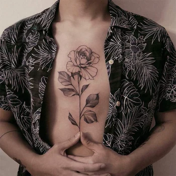 Moda Pisane Rože Tatoo Ženske Novo Nepremočljiva Začasno Black Tattoo Nalepke, Body Art,