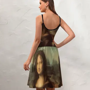 Mona Lisa Obleko Suspender Poceni Stranke Obleke Teen Vzorci Poliester Sodobne Enodelno Obleko