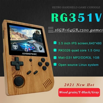 Najnovejši 3,5-palčni zaslon IPS mini Prenosne igralne Konzole 16 G+32/64/128G za ps1/n64/psp/dreamcast/gu preinstall 10000 retro igre