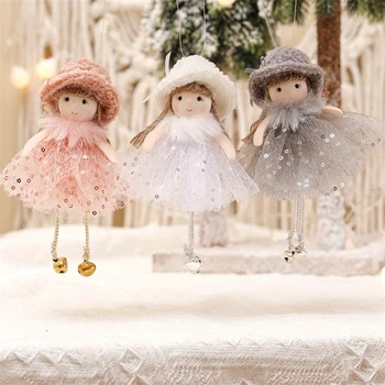 Navidad 2021 Novo Leto 2022 Darilo Božično Čevlji Angel Doll Xmas Tree Obesek Srčkan Čevlje Okraski Božič Okraski za Dom