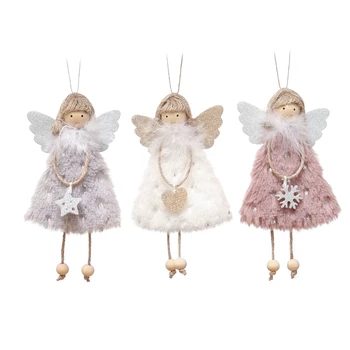 Novo Leto 2022 Dekor Božič Okraski za Dom Navidad 2021 Božič Angel Doll Božično Drevo Okraski Visi Obesek