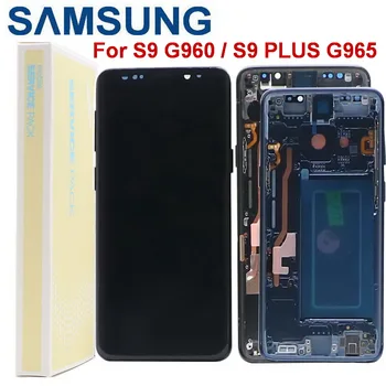 Original LCD Z pike Za SAMSUNG Galaxy S9 G960 G960F Zaslon S9 Plus S9+ G965 G9650 G965F LCD Zaslon na Dotik, Računalnike Assembl