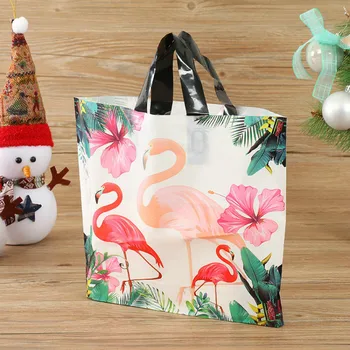 PE cvet flamingo oblačila darilne vrečke, oblačila vrečko družino shranjevanje nakupovanje blaga