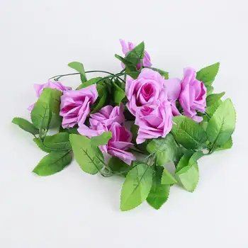 Ponaredek Svile Rose Cvet vinske Trte 240 cm Poročno Dekoracijo Novo DIY Umetno Listje Visi Poroka Doma Dekor Simulacije Rose