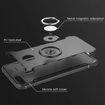 Primeri Za Xiomi Xiaomi mi a1 Primeru 5X Fundas Težko Magnetni Obroč oklep, Prevleke Za Xiomi Xiaomi mi A2 Lite 8 Lite Max 3 6x Zajema