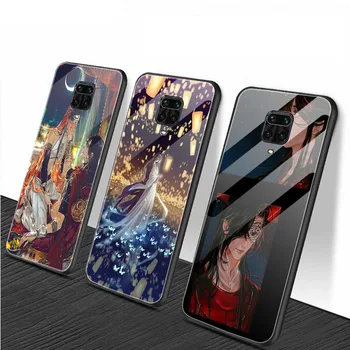 Risanka Tian Guan Ci Fu Kaljeno Steklo Primeru Telefon Za Redmi Opomba 6 7 8 9 Note10 Pro Max 10S Note8T Note9S zaščitni Pokrov