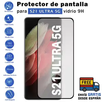 Samsung Galaxy S21 Ultra 5G črno kaljeno steklo 9H screen Protector za movil - Todotumovil