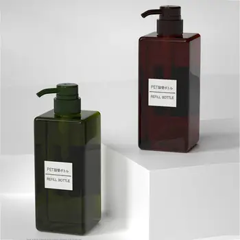 Shranjevanje Steklenice & Kozarci Pravokotne ponovno napolniti Steklenico Pritisnite Vrsto Kozmetičnih Šampon Gel za Prhanje 250/450/650 ML