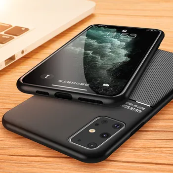 Slim Mat Usnjena torbica za Samsung Galaxy S20 Ultra Plus S10 S8 S9 S10E Primeru A71 A51 A10 A20 A30 A50 A70 Avto Nosilec Primere,