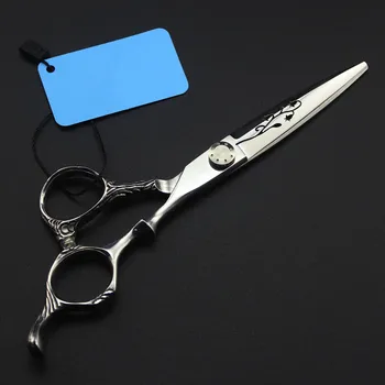 Strokovno 6 inch Japonska 440c Votlih cvet, rezani las škarje za striženje škarje za rezanje barber makas frizerske škarje, škarje za