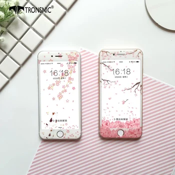 TRONSNIC Sakura Kaljeno Steklo Film za iPhone X XS MAX 3D Cvet Zaščitnik Zaslon za iPhone XR Luksuzni Roza Sprednje Steklo Moda