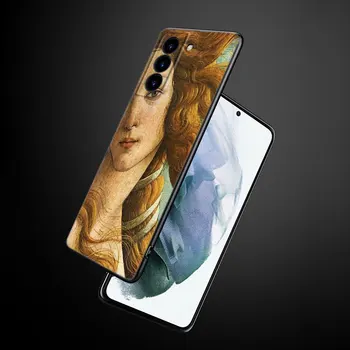Umetnost Slikarstvo-Rojstva-Od-Venus Telefon Primeru Za Samsung Galaxy S22 Pro S20 S21 FE Ultra S10 Lite S10 S10E S8 S9 Plus Črni Pokrov