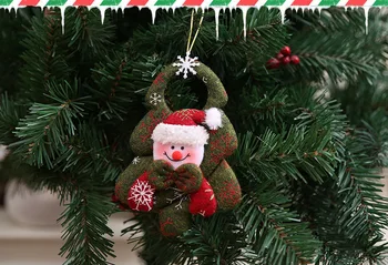 Ynaayu 1pcs Xmas Tree Visi Omaments Lep Santa Claus Party Dekoracijo Snjegović Božič Obeski Za Vesel Božič